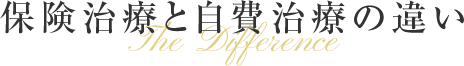 保険治療と自費治療の違い